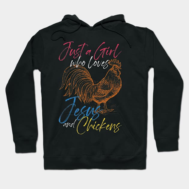 Farmer Christian Kids Chicken Farming Jesus Hoodie by Zak N mccarville